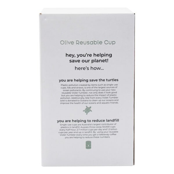 Olive Reusable Cup-350ml - Image 9